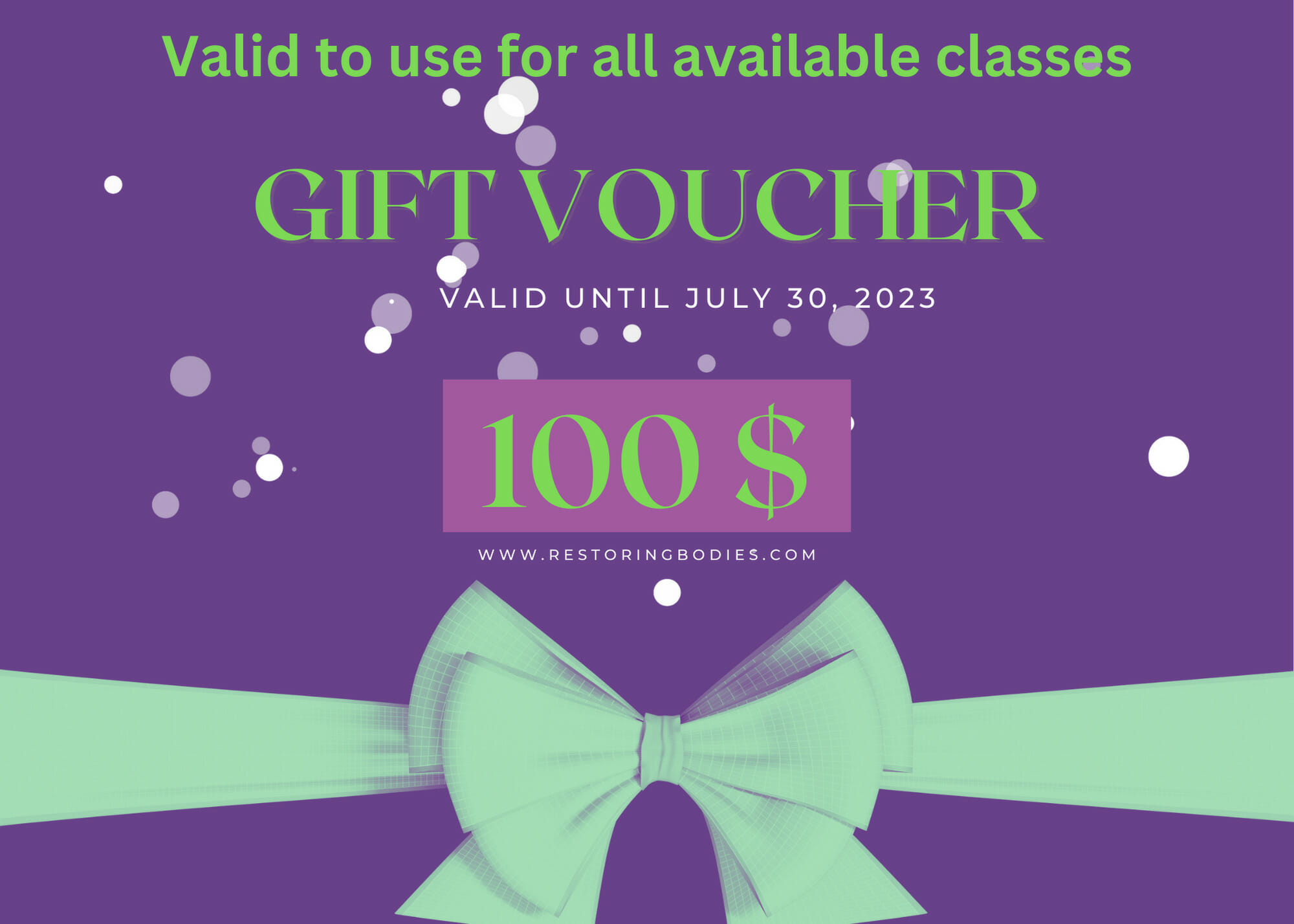 $100 Gift Certificate to Restoring Bodies - Image 3